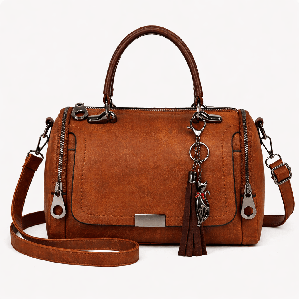 Sac à Main en Simili Cuir avec Pompon - ARLO