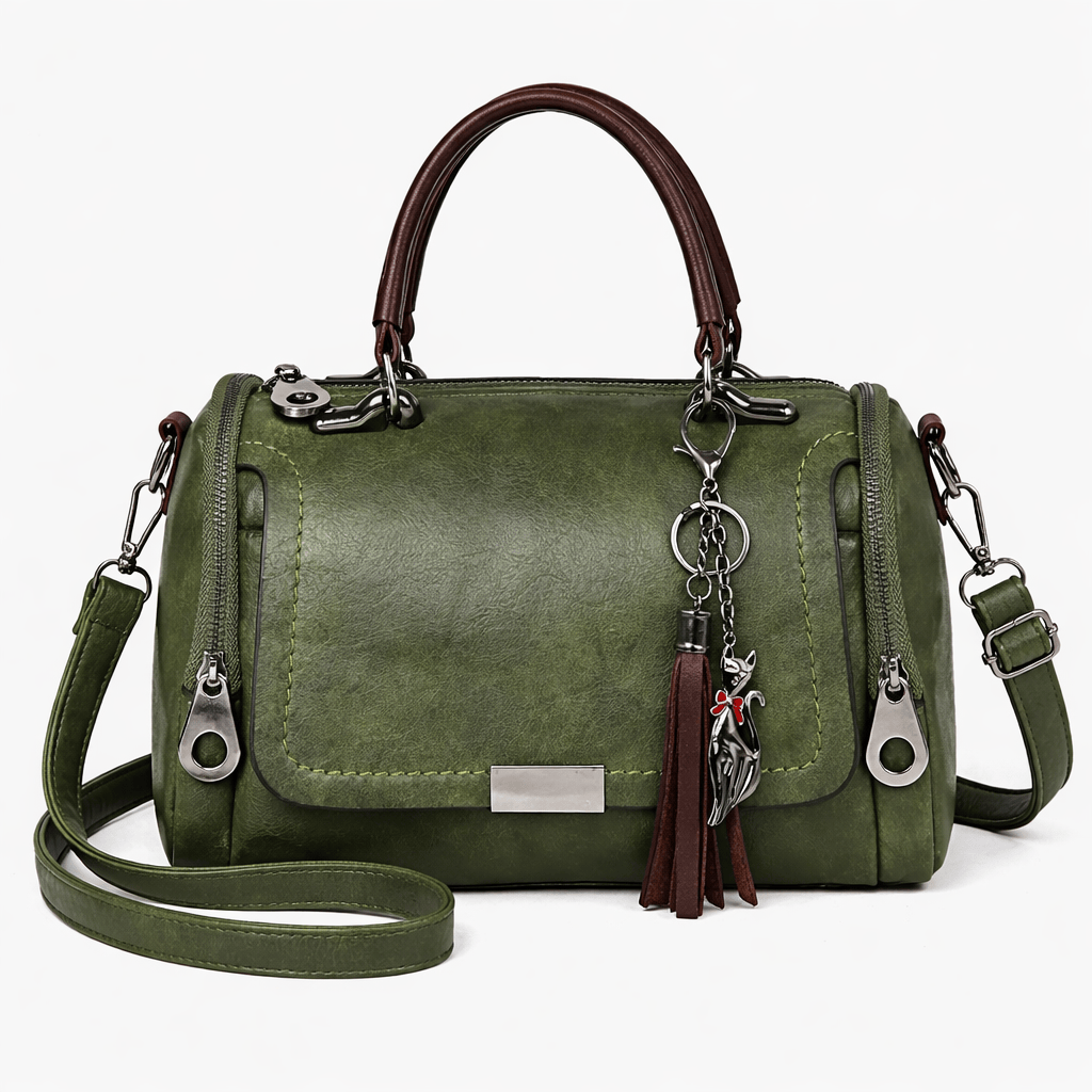 Sac à Main en Simili Cuir avec Pompon - ARLO