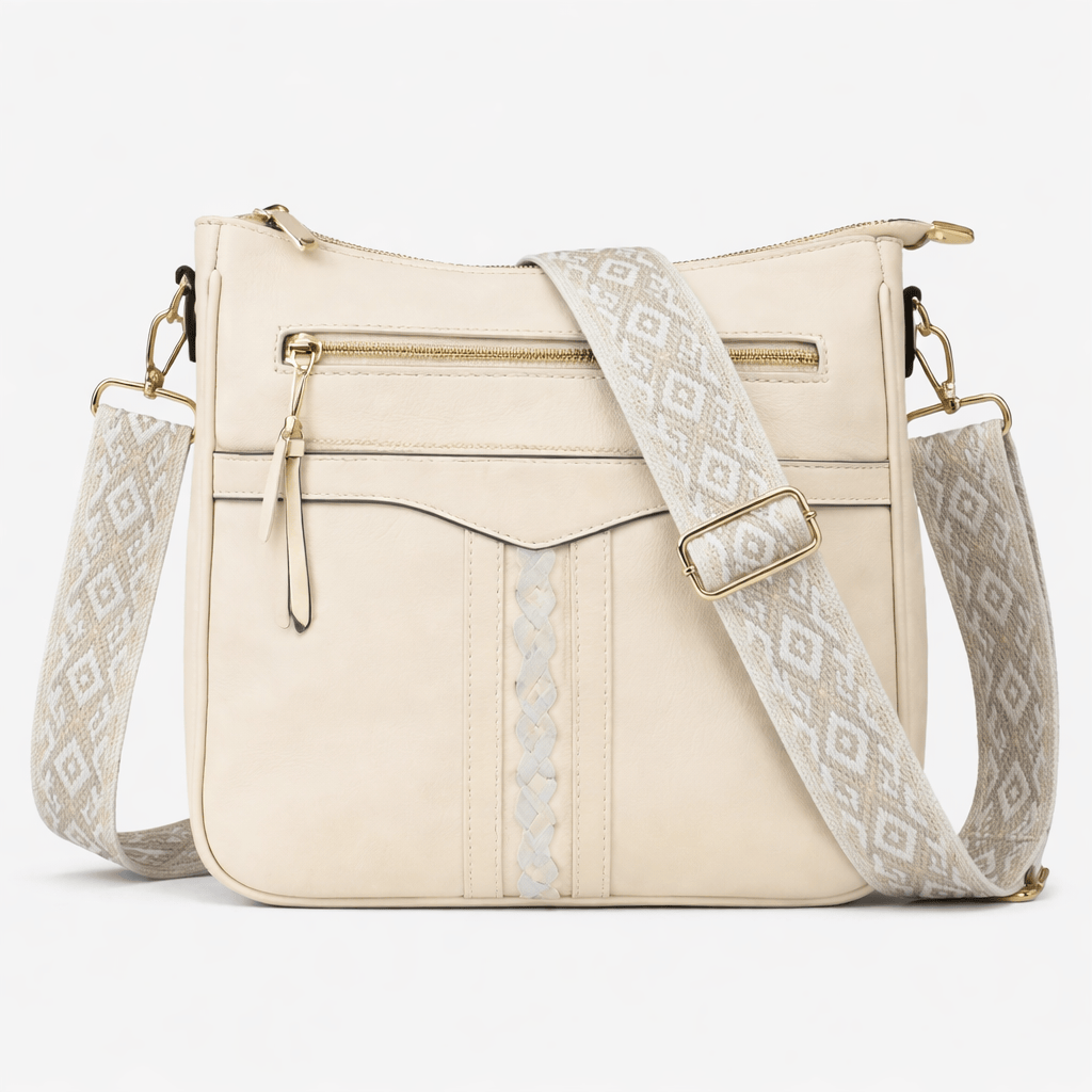 Sac Bandoulière Beige Femme - OLYA