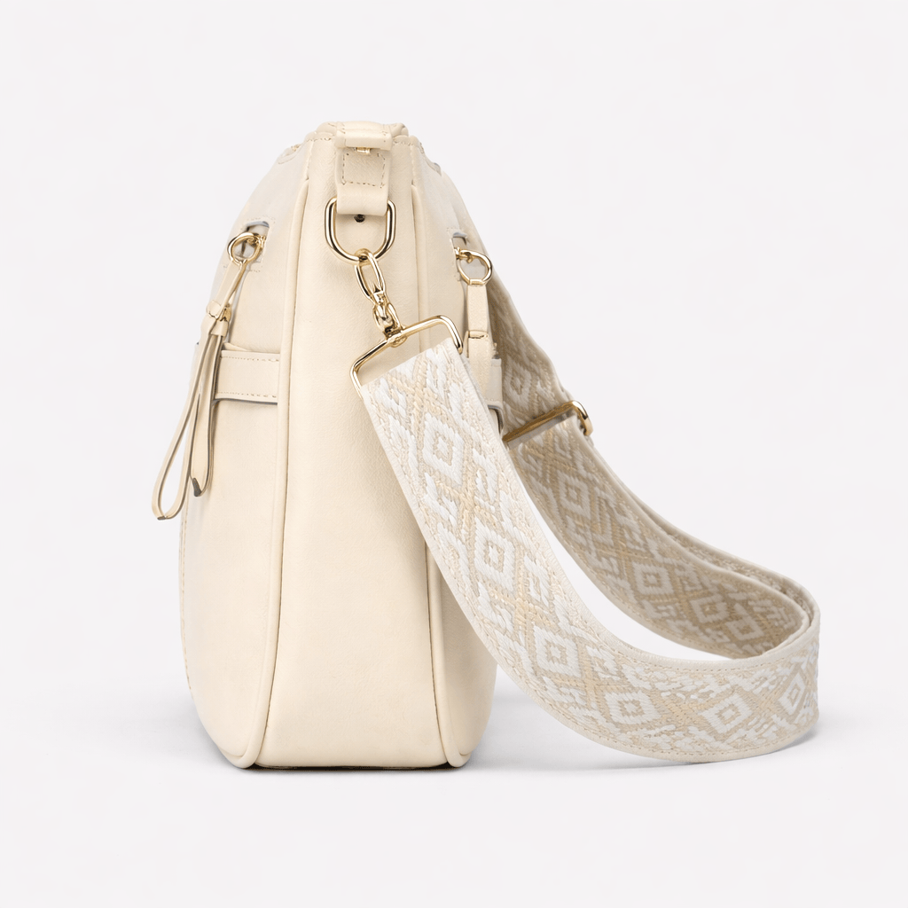 Sac Bandoulière Beige Femme - OLYA