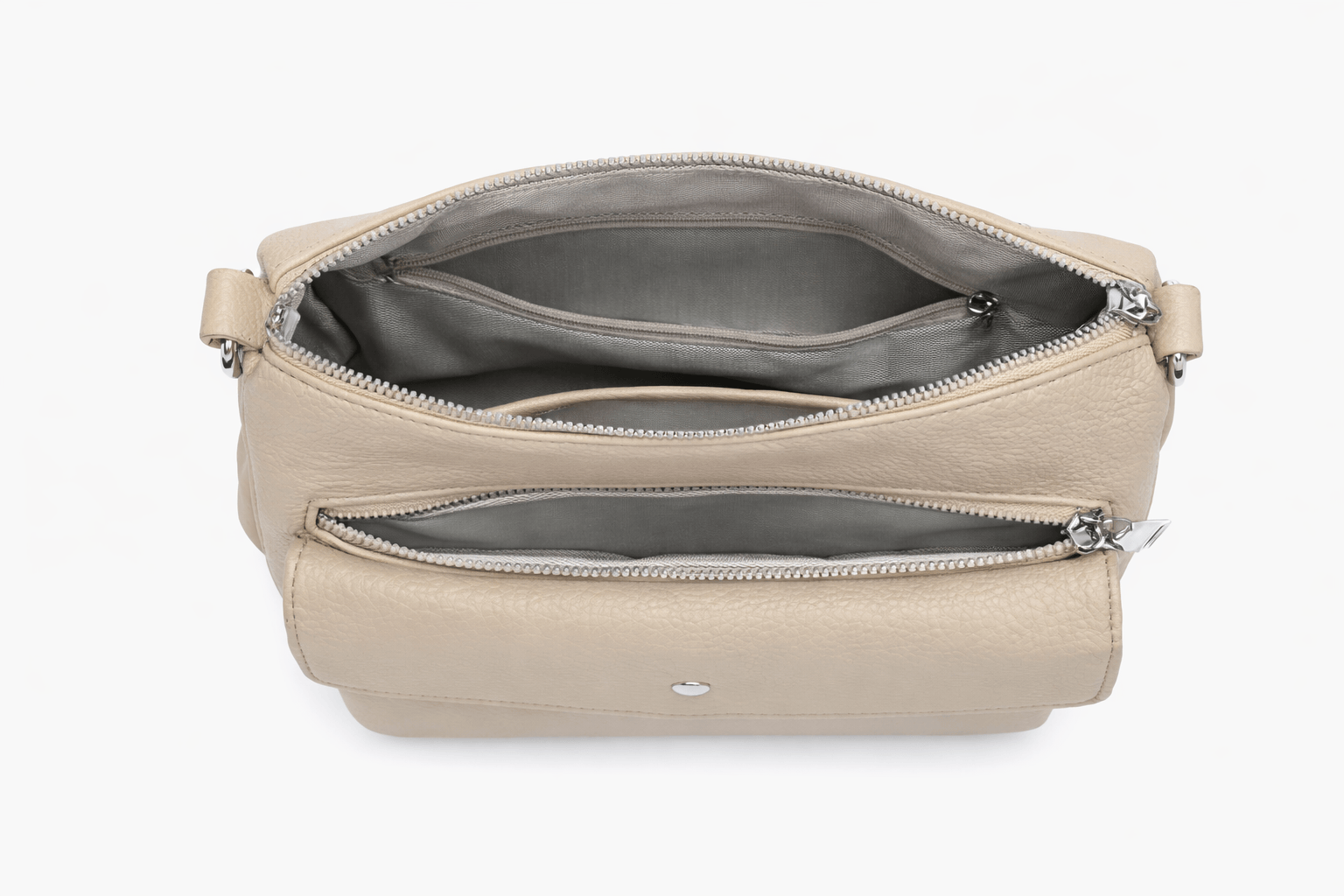 Sac Bandoulière Cuir Beige - GIANA