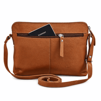 Sac Bandoulière Cuir Camel - ANYA