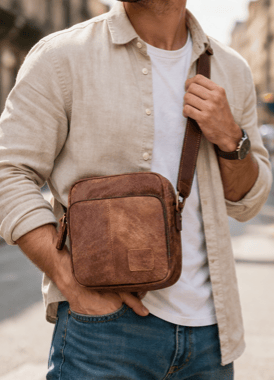 Sac Bandoulière Cuir Vintage - CLEO